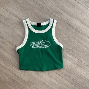Pacific Sunwear Kids Tank Top in Green and White